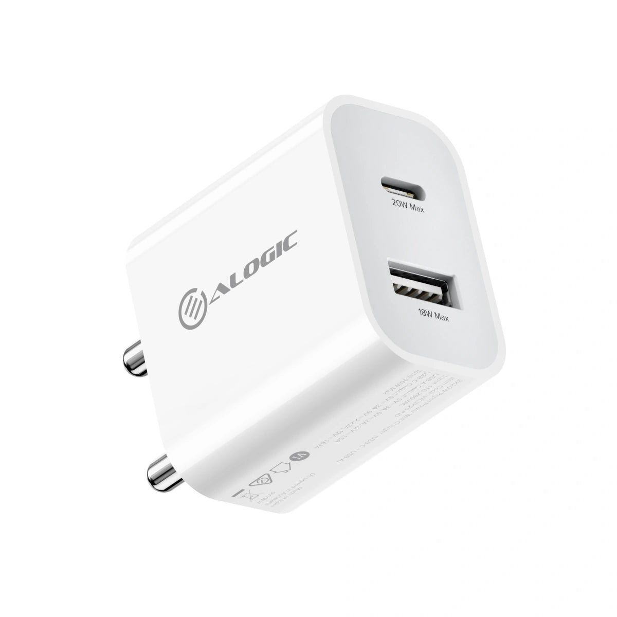 20W Rapid Power USB-C USB-A Wall Charger