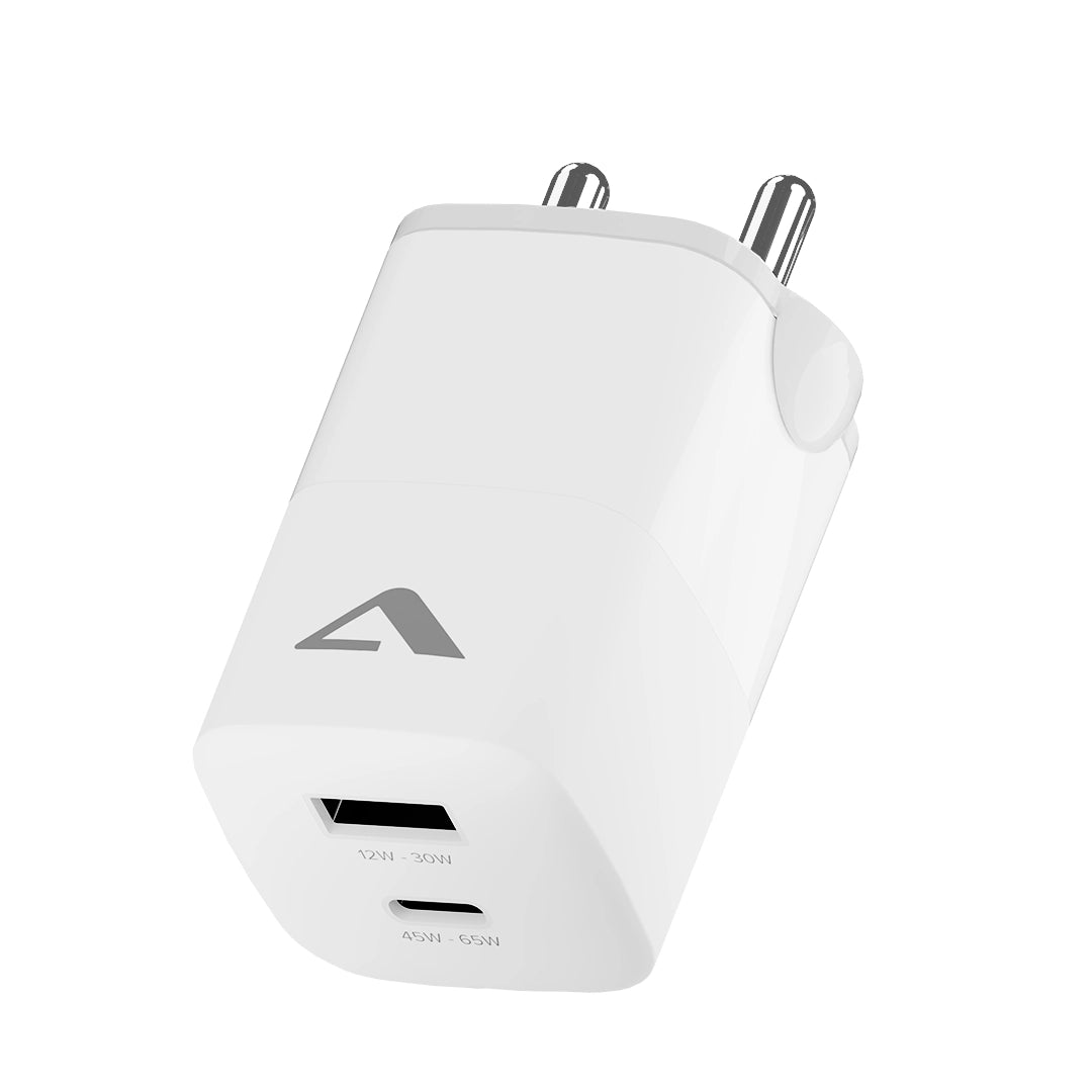 65W Rapid Power USB-C & USB-A Wall Charger