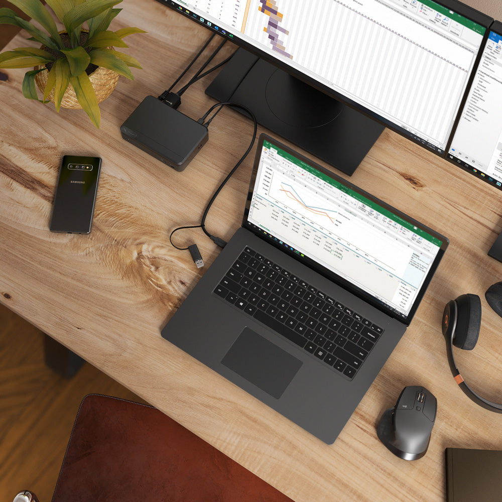 Universal Twin HD Docking Station with USB-C & USB-A Compatibility - Dual Display 1080p@60Hz