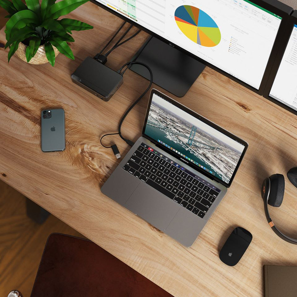 Universal Twin HD Pro Docking Station with 85W Power Delivery and USB-C & USB-A compatibility - Dual Display 1080p@60Hz