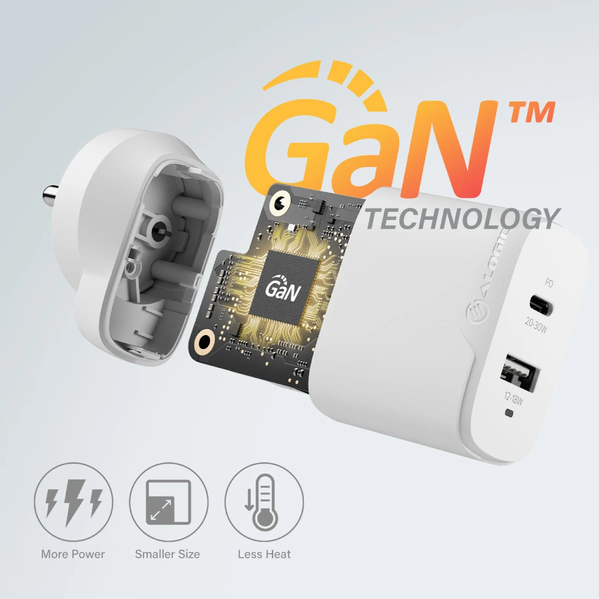 2 Port 32W Rapid Power USB-C GaN Wall Charger