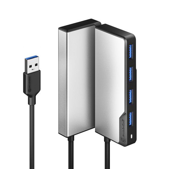 USB-A Fusion SWIFT 4-in-1 Hub – 4 x USB-A (USB 3.0) – Space Grey