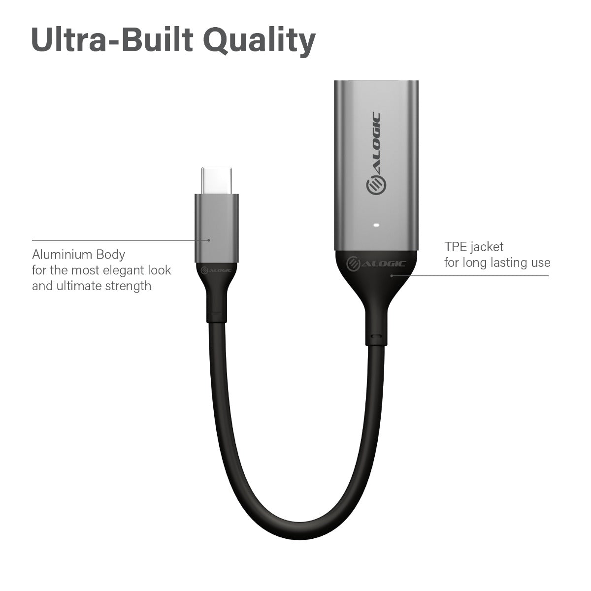 Ultra 15cm USB-C (Male) to DisplayPort (Female) Adapter - 4K 60Hz