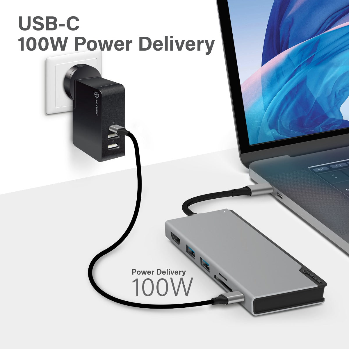 USB-C Dock UNI with Power Delivery - Ultra Series - Space Grey