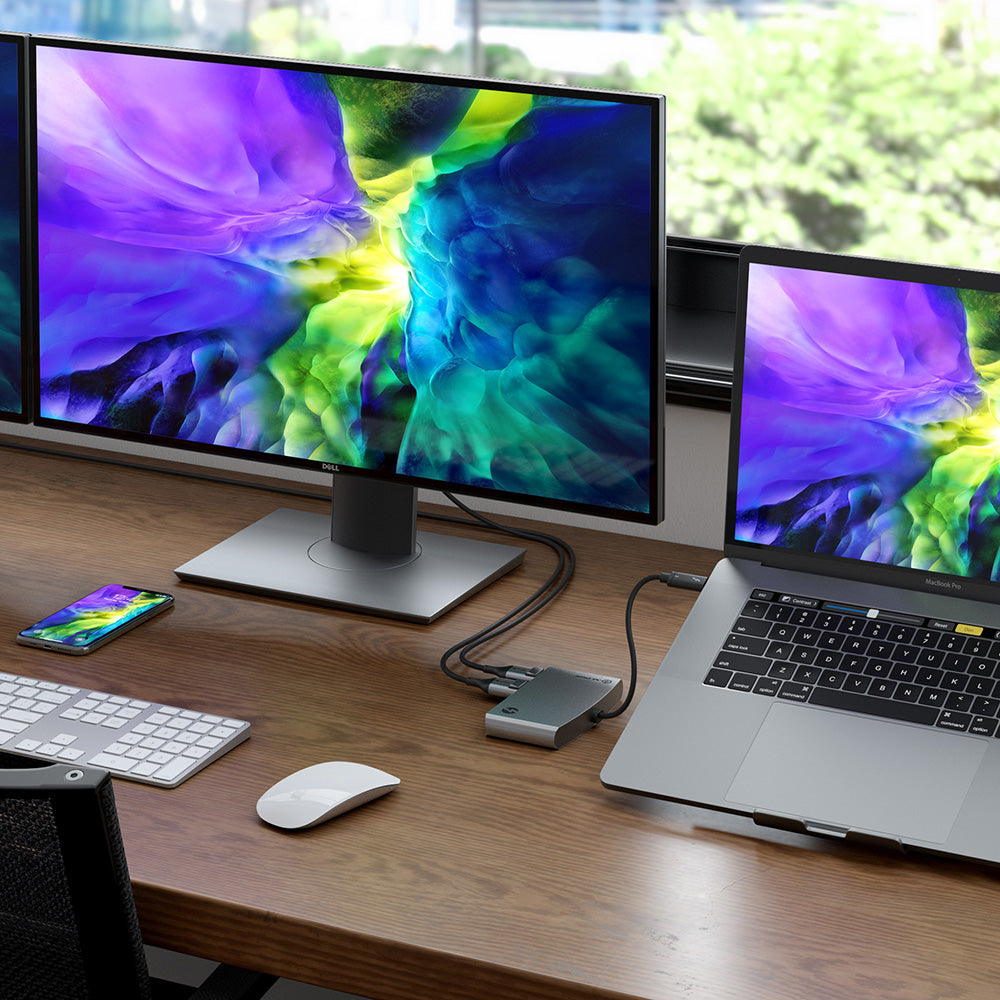 ThunderBolt 3 Dual DisplayPort PORTABLE Docking Station with 4K - Space Grey