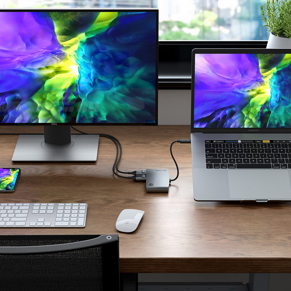 ThunderBolt 3 Dual DisplayPort PORTABLE Docking Station with 4K - Space Grey