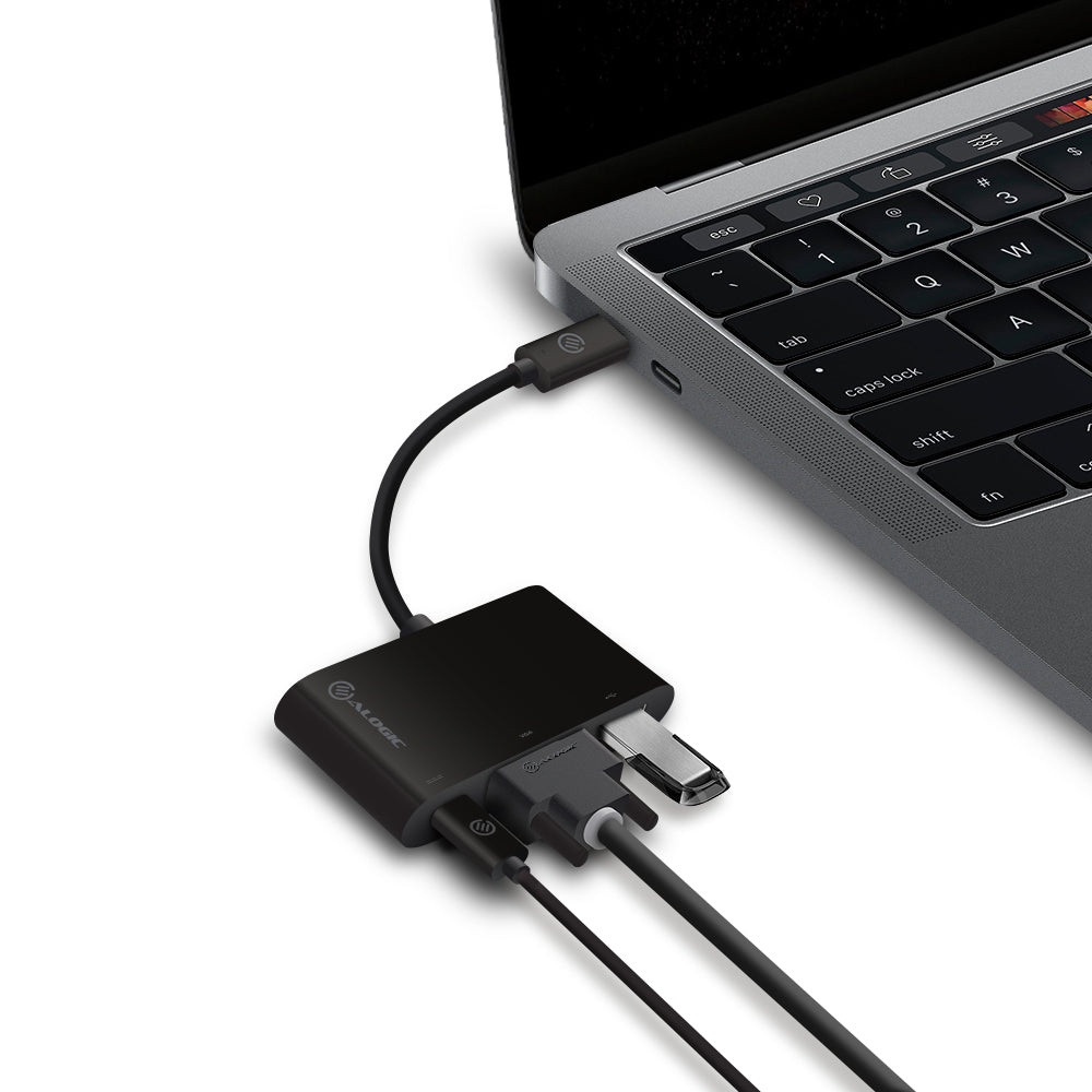 USB-C MultiPort Adapter with VGA/USB 3.0/USB-C Power Delivery (60W/3A)