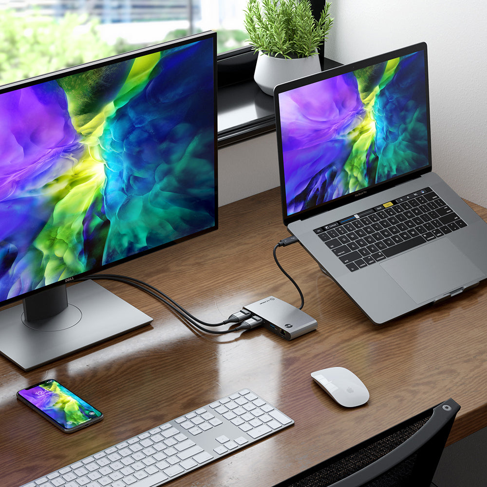 ThunderBolt 3 Dual DisplayPort PORTABLE Docking Station with 4K - Space Grey