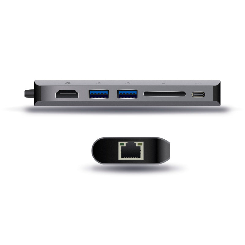 USB-C Portable Docking Station with Power Delivery - Prime Series - Space grey