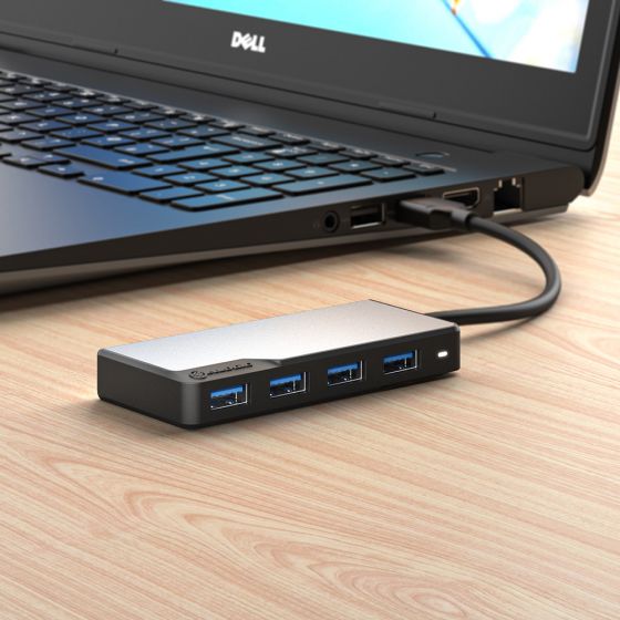 USB-A Fusion SWIFT 4-in-1 Hub – 4 x USB-A (USB 3.0) – Space Grey
