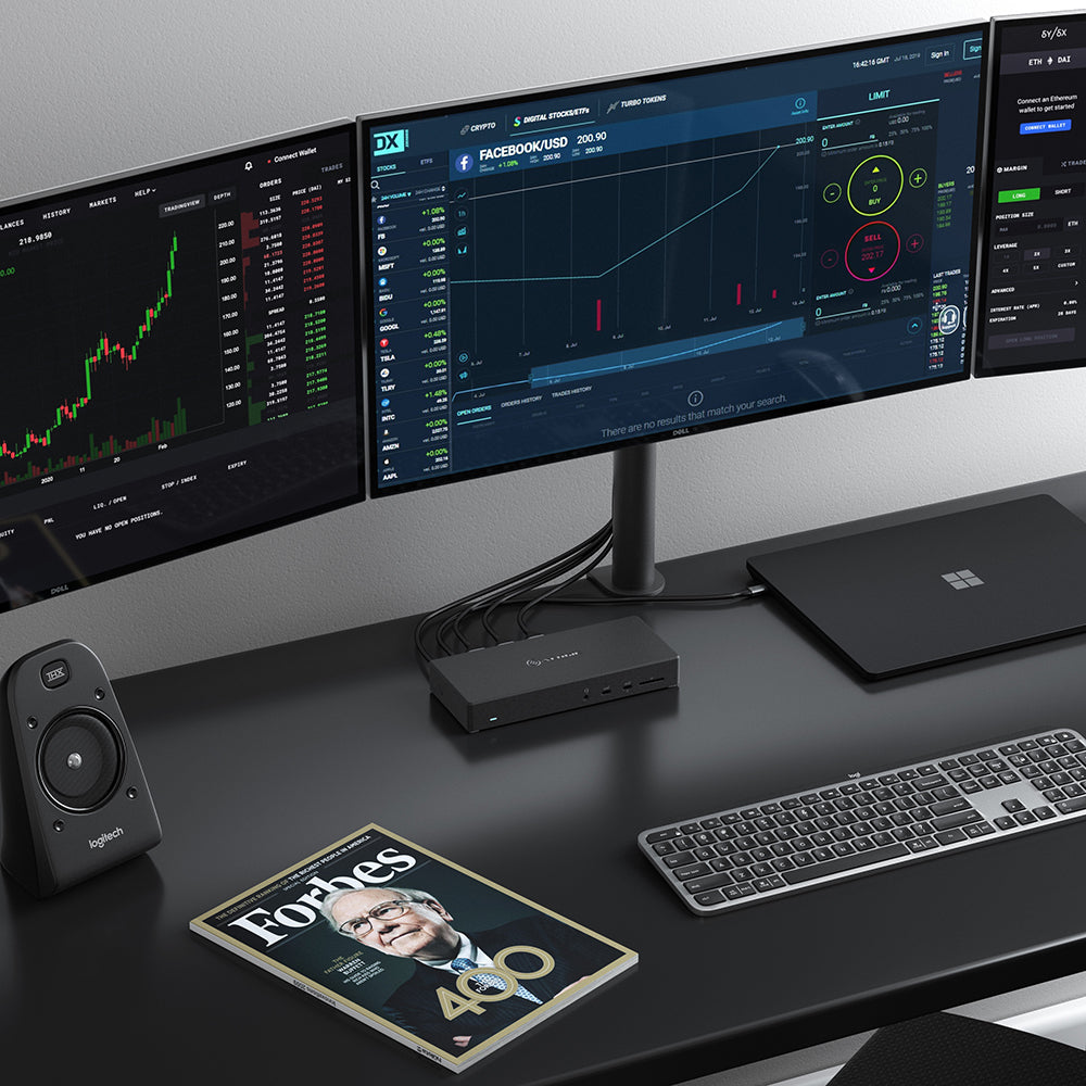 USB-C Triple Display DP Alt. Mode Docking Station – MA3 with 100W Power Delivery (Laptop Charging) - 2 x DP and 1 x HDMI with up to 4K 60Hz Support