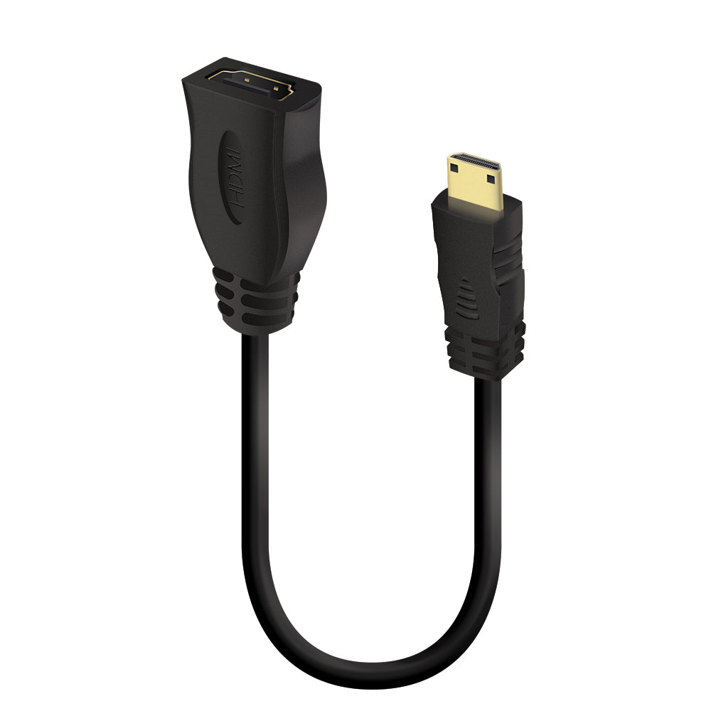 15cm Mini HDMI (M) to HDMI (F) Adapter - Male to Female