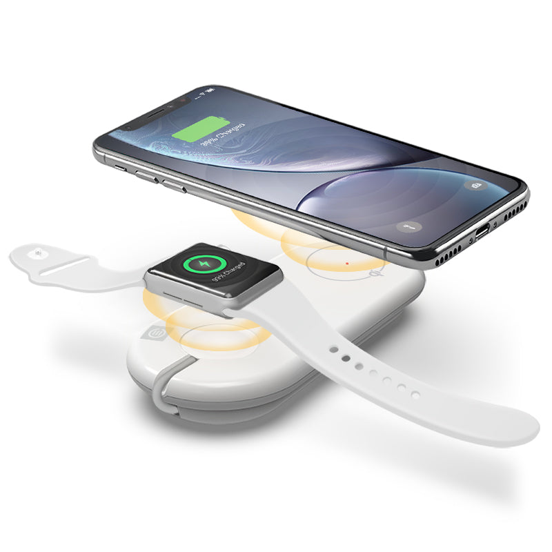 Wireless Duet Charging Station – iPhone & Apple Watch Charger - White