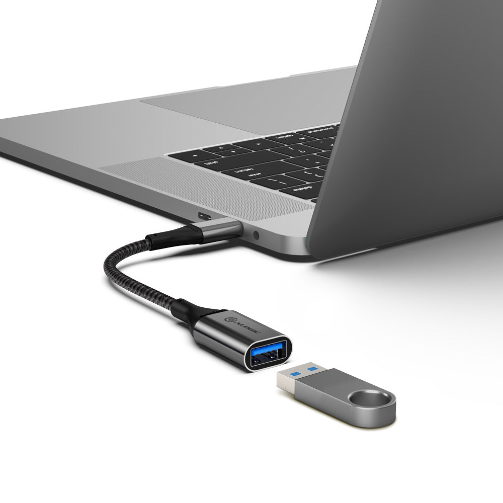 Super Ultra USB 3.1 USB-C to USB-A Adapter - 15cm - Space Grey