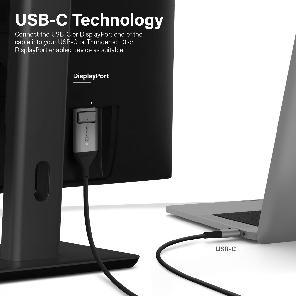 USB-C (Male) to DisplayPort (Male) Cable - Ultra Series - 4K 60Hz -Space Grey - 2m